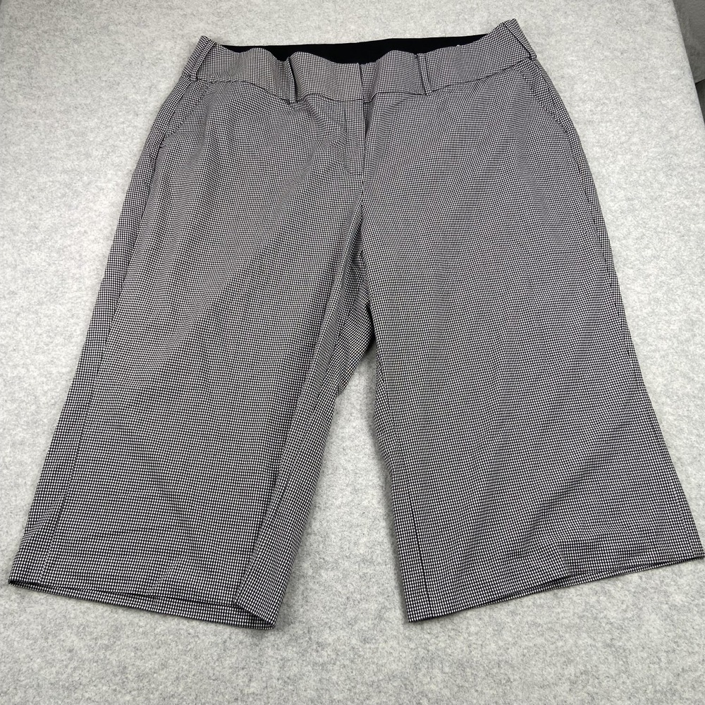 Lane Bryant Capris Womens 26 (46x21) Black Check Office Workwear Pants